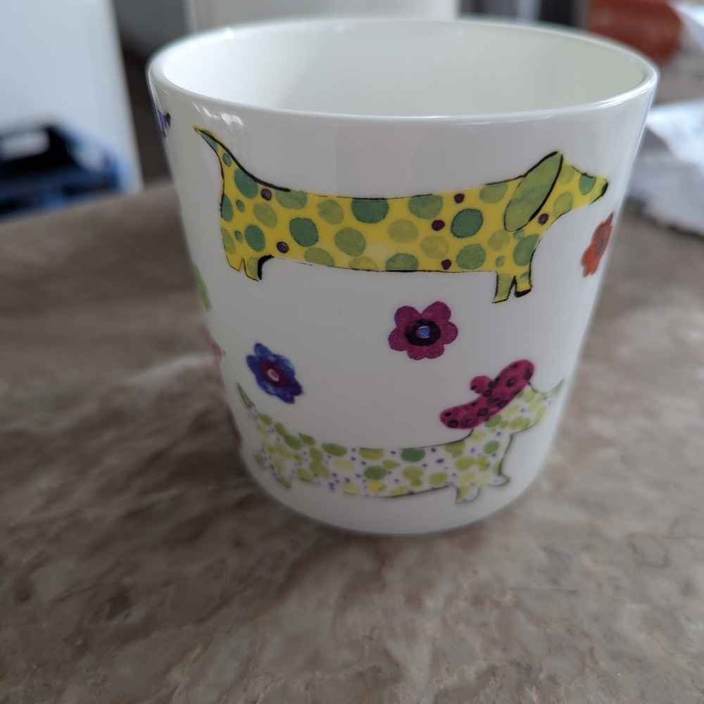 Rose Of England Floral Dachshund Ceramic Mug-Never Used - Picture 3 of 5